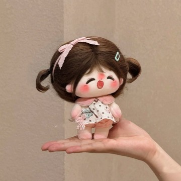 臺灣出貨 10cm娃衣 棉花娃娃新品娃衣 “草莓白巧”可愛卡通換裝娃衣玩偶着替 娃娃衣服 娃娃裝 娃娃配件 娃娃換裝