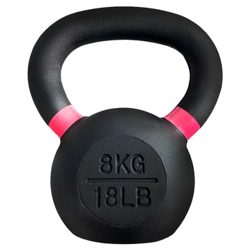 Bifit 優質鑄鐵壺鈴 8kg 粉紅色 1入  黑色+粉色  1個