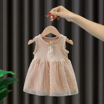 🍭臺灣出貨🍭女寶寶連衣裙夏裝2026新款洋氣小童網紗裙兒童裙子女童吊帶公主裙 女童洋裝 女寶洋裝 女童連身裙 女童公