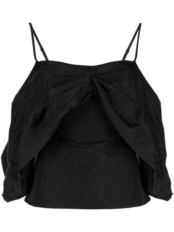 Rejina Pyo - Lou bow-detail blouse - women - Nylon/Cupro - 16 - Black