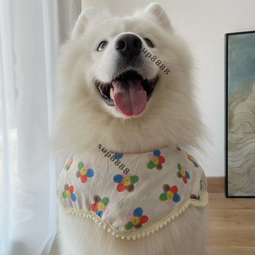 桃園出貨狗狗口水巾小中型大型犬可愛圍巾太陽花花瓣型圍脖飾品寵物圍兜