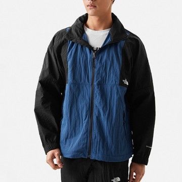 The North Face 北臉 外套 男款 運動連帽外套 防風 防潑水 防曬 M CRINKLE WOVEN WIND JKT 黑藍 NF0A7WDMMPF