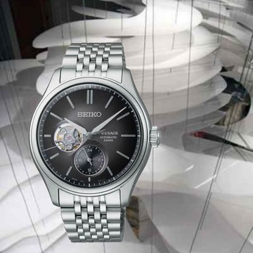 SEIKO_精工 Presage 絲綢面開芯機械錶-40.2mm (SPB471J1/6R5J-00C0D)
