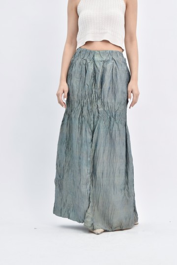 (M) 富曉茹做皺綠色長裙