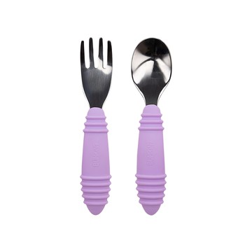 BUMKiNS 不鏽鋼湯叉組  湯匙 + 叉子  薰衣草紫  1組