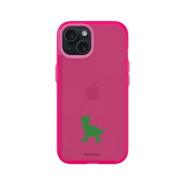 iPhone 15 Clear 粉漾桃 - 迪士尼-玩具總動員 Toy Story - 抱抱龍剪影版