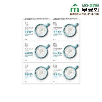 韓國 MKH無窮花 牛奶保濕美肌香皂 6入