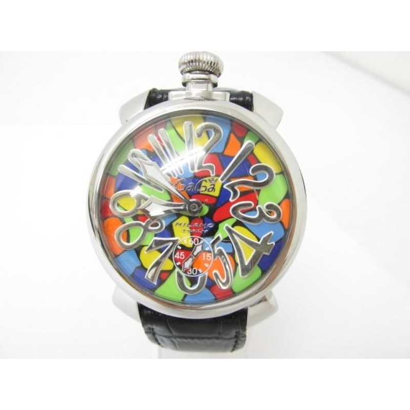 GaGa MILANO ガガミラノ マヌアーレ 48MM 5010.MOSAICO1S 手巻き 裏スケルトン 純正革ベルト メンズ 腕時計 |  LINEブランドカタログ