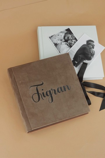 棕色相簿 婚禮祝福簽名冊 23x23 公分