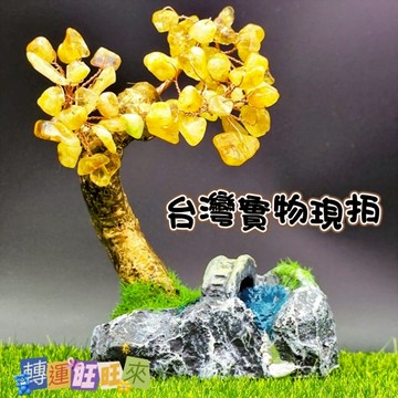 【台灣現貨】天然 黃 水晶 富貴 發財 樹 轉運 開運 招財 淨化 消磁 擺件 好運 招人緣 桃花 礦石 靈招 精品