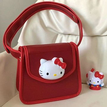 ✨臺灣出貨✨新款女包HelloKitty復古Y2k千禧辣妹KT貓百搭潮酷單肩斜挎包