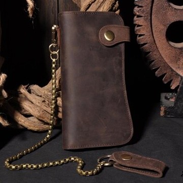 現貨+預購 真皮皮夾瘋馬皮長夾錢包-帥氣潮流個性真皮男包包73fe2【獨家進口】【米蘭精品】