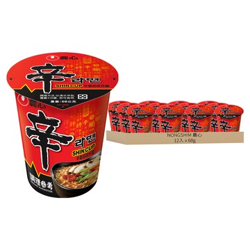 NONGSHIM 農心 辛拉麵 辛香菇味 杯麵 68g  12入