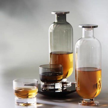 現代簡約玻璃幾何威士忌酒樽 樣板間酒店餐廳客廳桌面擺件