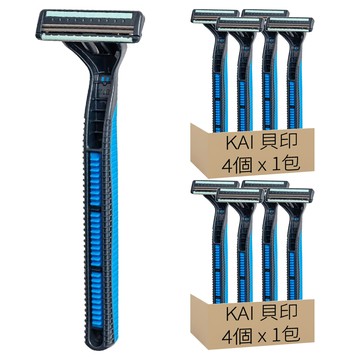 KAI 貝印 BESTY EX手動刮鬍刀附蓋  4個裝  2包