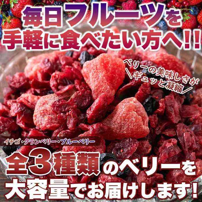 ベリーの美味しさがギュッと凝縮!お徳用ミックスベリー3種500g