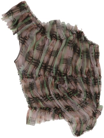 Collina Strada - plaid ruffle silk-chiffon top - women - Silk - M - Pink