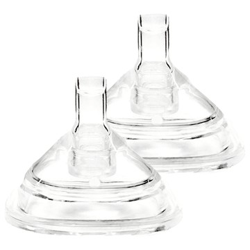 黃色小鴨防噴濺防漏天使杯一字型吸管嘴 柔軟材質呵護寶寶口腔 保持清潔  白色透明色  2個