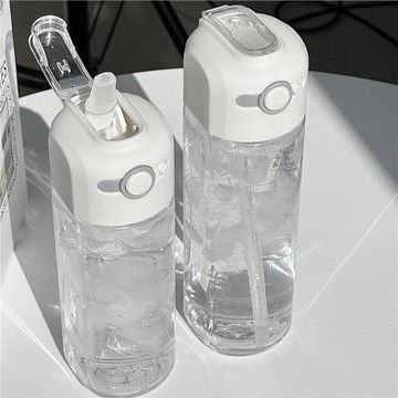 日本高顏值大容量帶吸管杯小眾學生簡約女生水杯夏季便攜杯子