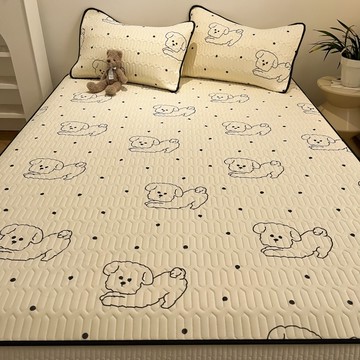 🔥優選好物🔥夏季乳膠涼席三件套可水洗冰絲席子小清新軟席乳膠涼席夏季冰絲席三件套可機水洗空調席家用學生宿捨涼席子