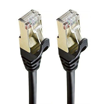 CAT.7 SSTP超高速網路線 600MHz超高傳送頻寬 RJ45鍍金水晶頭  2m  黑色  1條