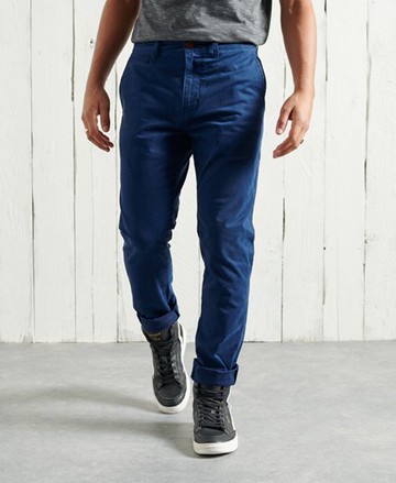 Superdry Men's Men's Core Slim Chino Trousers Navy / Supermarine Navy - Size: 30/30