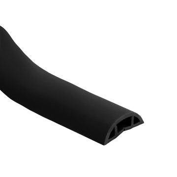 導線駭客 軟質配線槽/無痕阻燃絕緣電線壓條 4CM寬  2M  黑色  1條