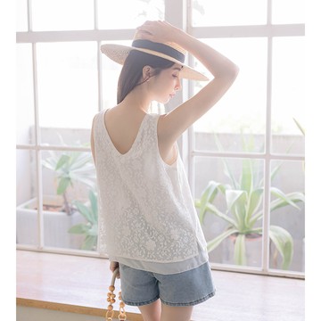 【1+1優惠】HS 多種穿法層次背心 杏色