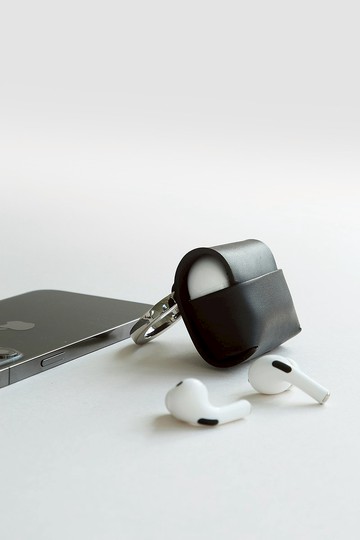 Kangaroo_ AirPods 3.4 AirPods Pro 黑色植鞣皮革耳機包 完成品