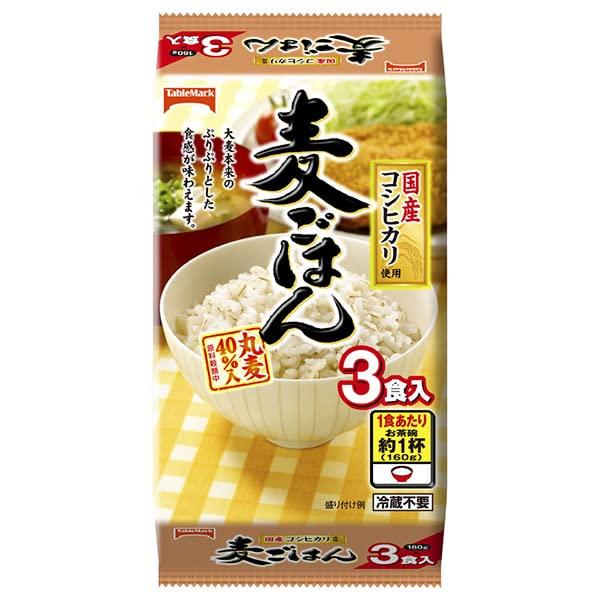 テーブルマーク 麦ごはん 国産コシヒカリ使用 3食 (160g×3個)×8個入×(2ケース)