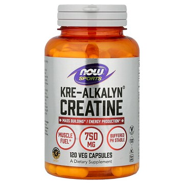 NOW Foods, 運動，Kre-Alkalyn 肌酸，750 毫克，120 粒膠囊
