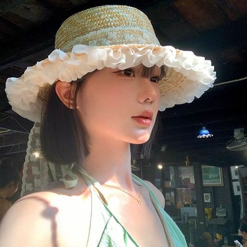 爆款直降價 帽子 漁夫帽 草帽 編織帽 海灘帽 夏季法式甜美百搭海邊沙灘度假帽子潮蝴蝶結蕾絲鬱金香草帽女