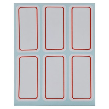 華麗牌 可再貼標籤 24 x 52mm  紅框  1200張  1200張