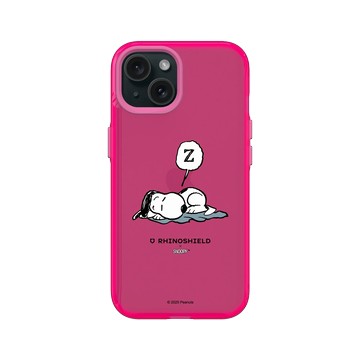 iPhone 15 Clear 粉漾桃 - 史努比 Snoopy - Snoopy fall asleep