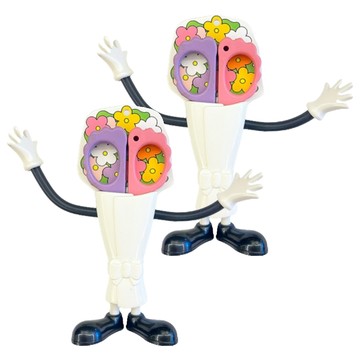 德德小品集 美勞事務剪刀 跳舞花朵 Set 符合人體工學設計 對稱式設計 左右手均適用 日製不鏽鋼附蓋 還有磁鐵  2組