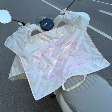 🌟臺灣出貨🌟電動車擋風被夏季薄款防水防曬覆膜電瓶摩托車防暴雨高顏值通用款 機車罩防水防曬 機車罩 機車車罩 機車防曬