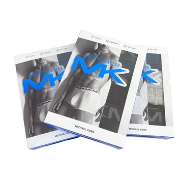 MICHAEL KORS MK男士平口四角內褲/三角內褲(一組三入)(顏色隨機)(S)