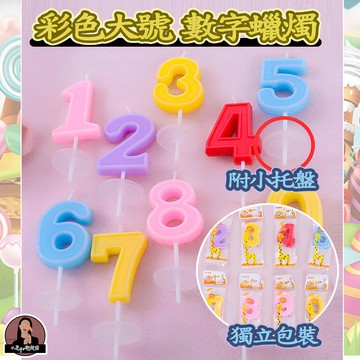彩色數字蠟燭  0~9生日蠟燭 附底托 數字生日蠟燭 馬卡龍色數字蠟燭 蛋糕裝飾數字蠟燭 派對佈置數字蠟燭 慶生數字蠟燭