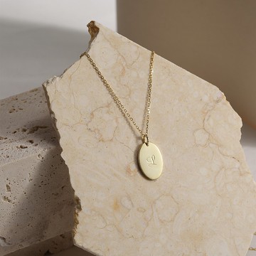 925純銀簡約訂製橢圓牌英文刻字吊牌長款情侶項鏈鎖骨鏈紀念禮物