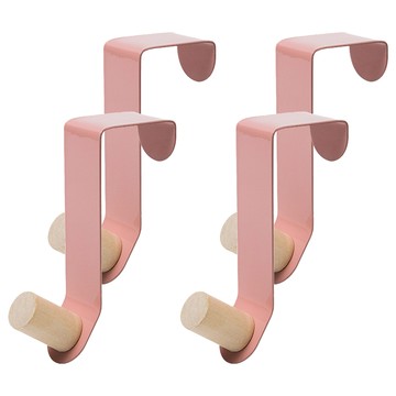 小麥購物 北歐風門後掛鉤 L1025  粉色  4個