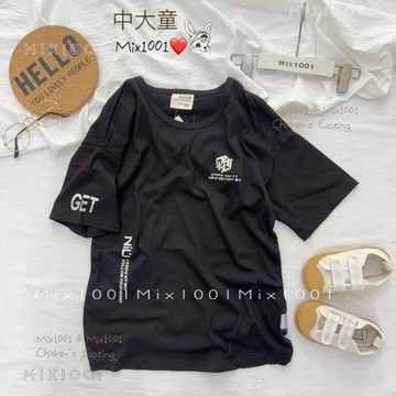 🌈✨mix1001✨運動休閒風後拼接上衣✨大童後反光條拼接上衣 5-23