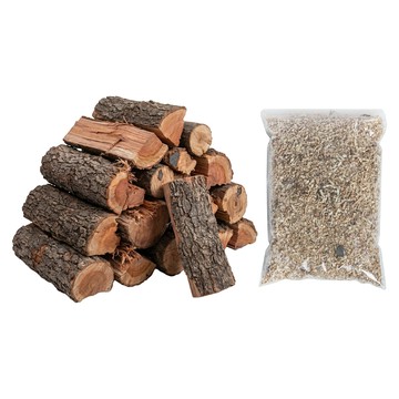 KC WOOD 嚴選老欉台灣龍眼木 附助燃木屑  5kg  1個