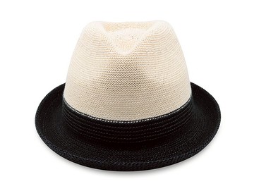 雙色簡約爵士帽-米白黑 針織帽 紙線編織 可水洗 台灣製