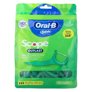 Oral-B, Glide，牙線棒，Scope Outlast，225 支