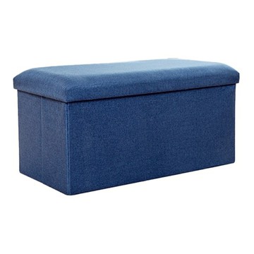 長方形折疊收納椅凳 40 x 25 x 25cm 寶藍色  1個