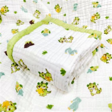紗布寬邊浴巾純棉高密泡泡紗寶寶童被新生兒空調蓋毯幼兒園小縐布
