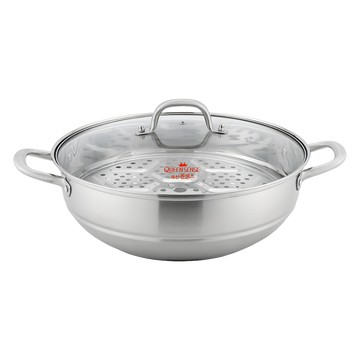 QUEEN SENSE 全不鏽鋼IH宴會鍋  1個  30cm