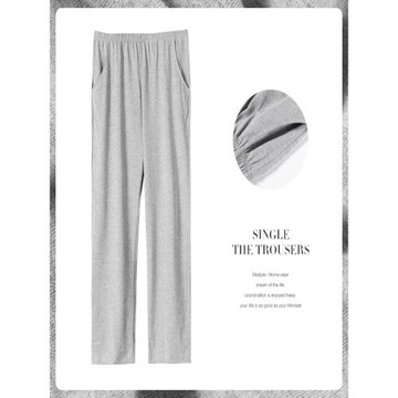 單件睡褲男春秋夏季款針織純棉簡約長褲100全棉休閑大褲衩家居褲