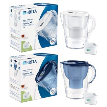 BRITA Marella馬利拉濾水壺3.5L+MXPRO濾芯(共1壺1芯) (白/藍)【現貨】