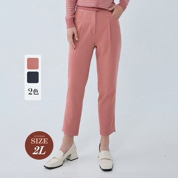 ILEY伊蕾 輕磨毛經典直筒褲(兩色；M-2L)1233016667
